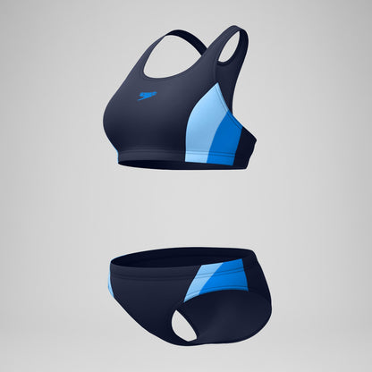 Speedo Colourblock Splice 2.0 Bikini Set Navy/Blue