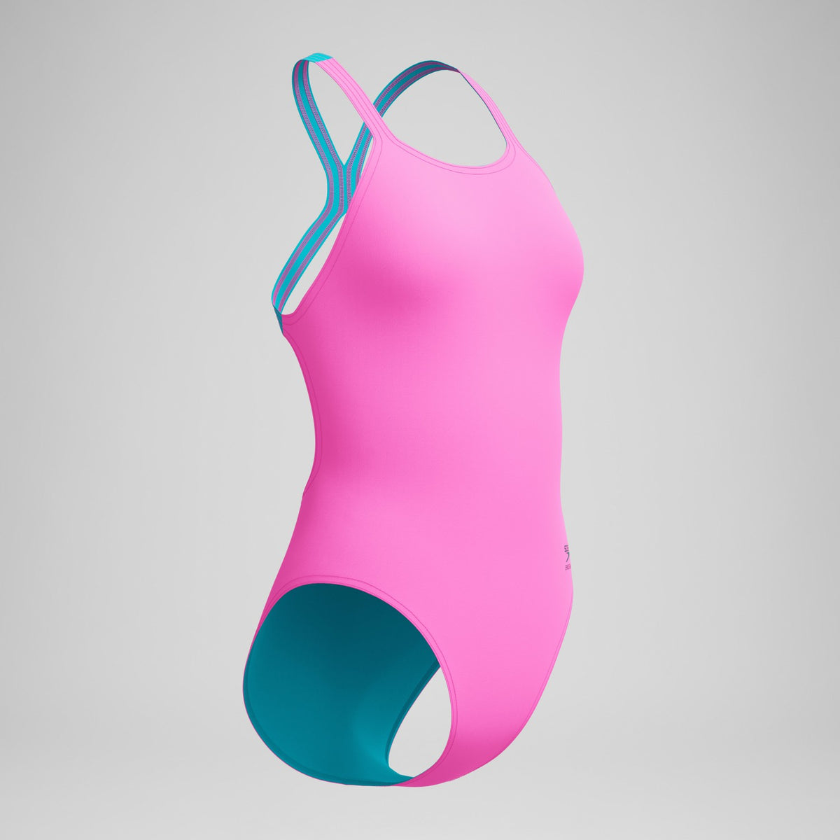 Speedo Club Training Powerback Swimsuit Pink/Blue