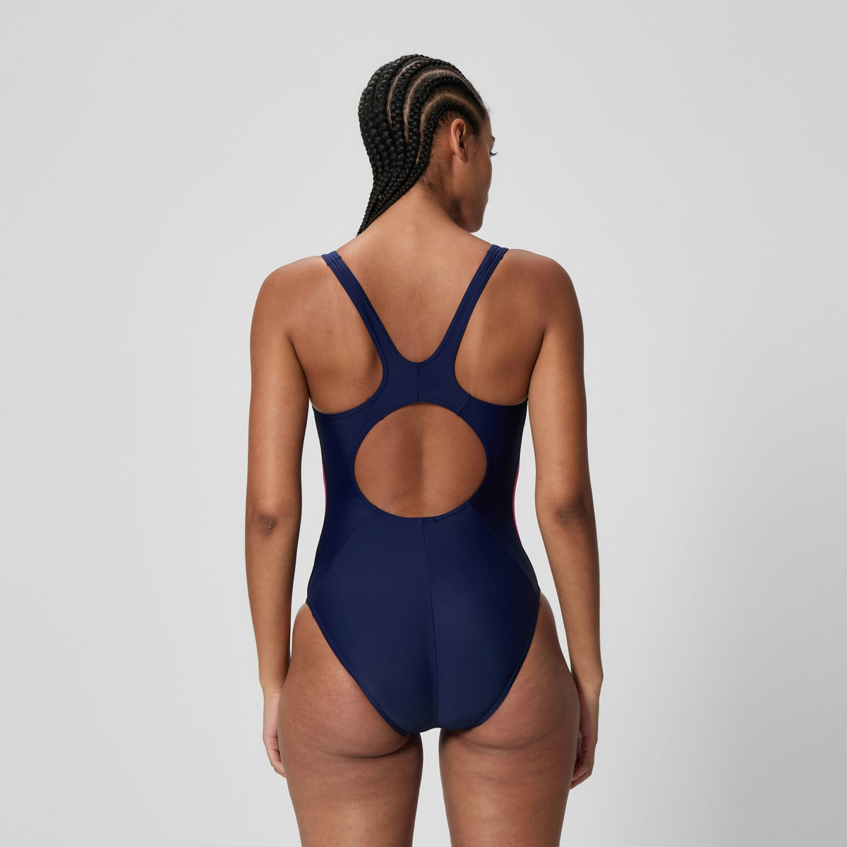 Speedo Colorblock Splice 2.0 One Piece Navy/Pink