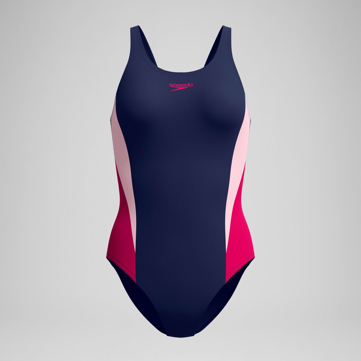 Speedo Colorblock Splice 2.0 One Piece Navy/Pink
