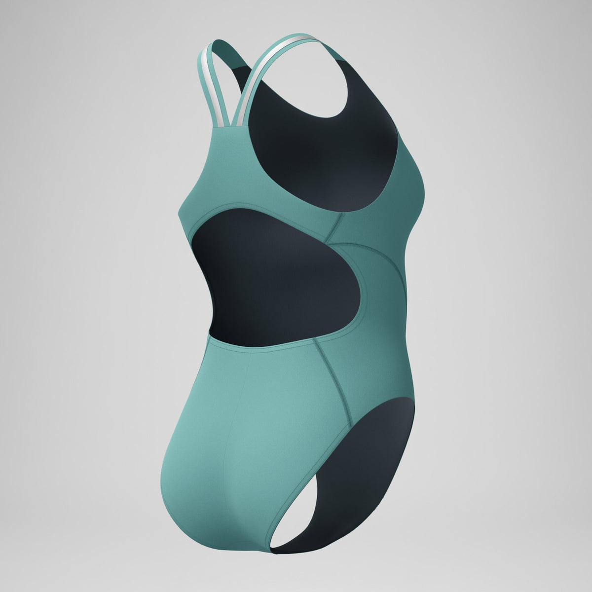 Speedo V Class Performance Back Swimsuit Storm Green