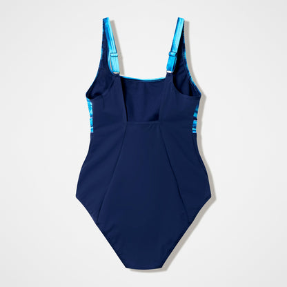 Speedo Contour Eclipse Printed Swimsuit Navy/Blue