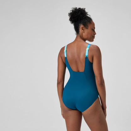 Speedo Shaping Printed Contour Eclipse Swimsuit DarkTeal/Green