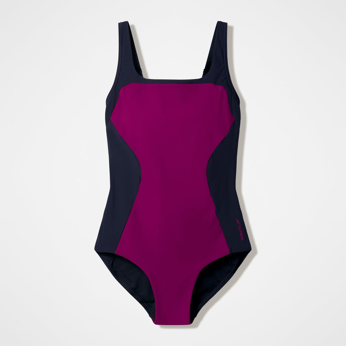 Speedo Colourblock Contour Swimsuit Dark Pink/Black