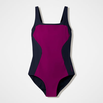 Speedo Colourblock Contour Swimsuit Dark Pink/Black