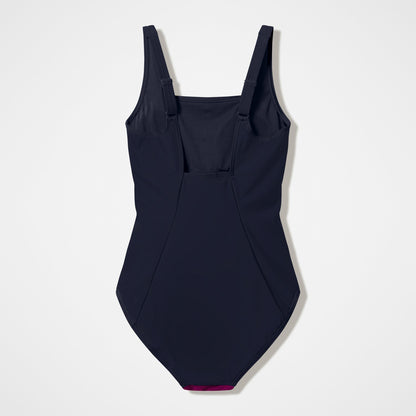Speedo Colourblock Contour Swimsuit Dark Pink/Black