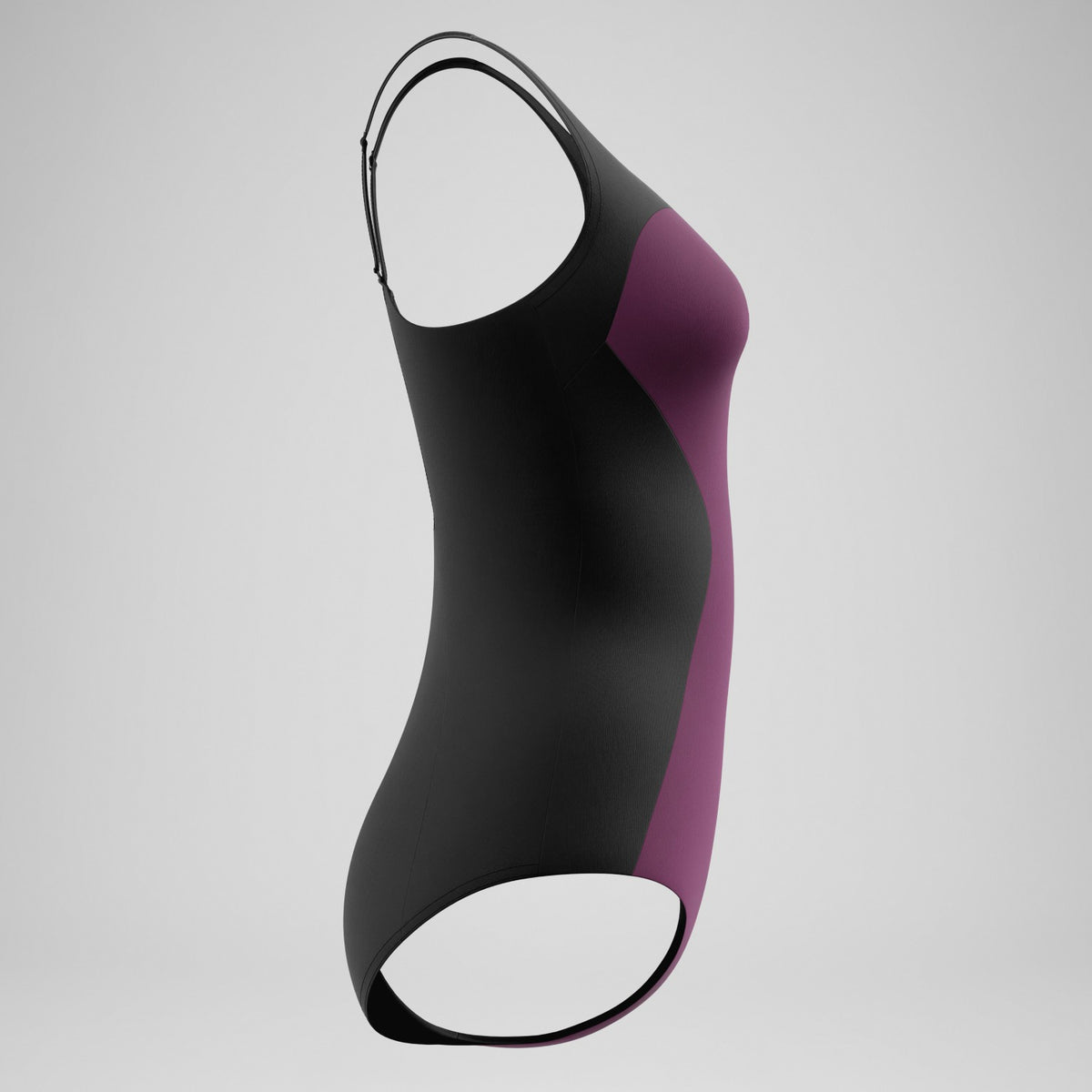 Speedo Colourblock Contour Swimsuit Dark Pink/Black