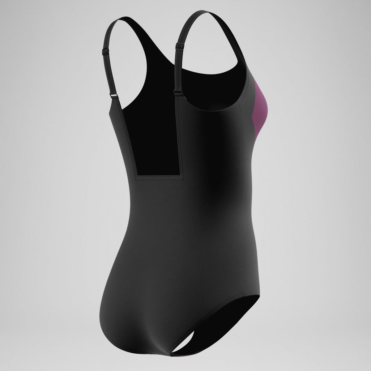 Speedo Colourblock Contour Swimsuit Dark Pink/Black