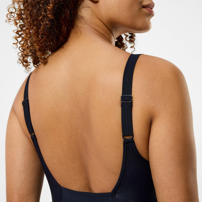 Speedo Colourblock Contour Swimsuit Dark Pink/Black