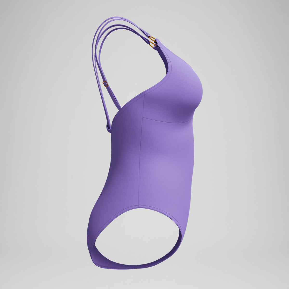 Speedo Shaping Strappy Swimsuit Purple