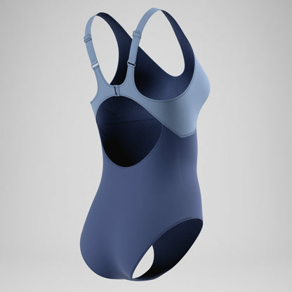 Speedo Sculpture Swimsuit Grey/Blue