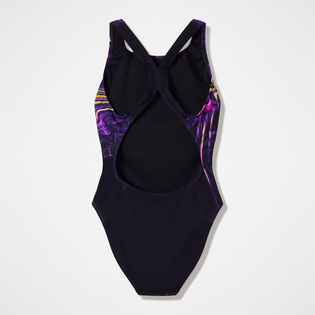 Speedo Club Training Printed Powerback Swimsuit Purple/Black