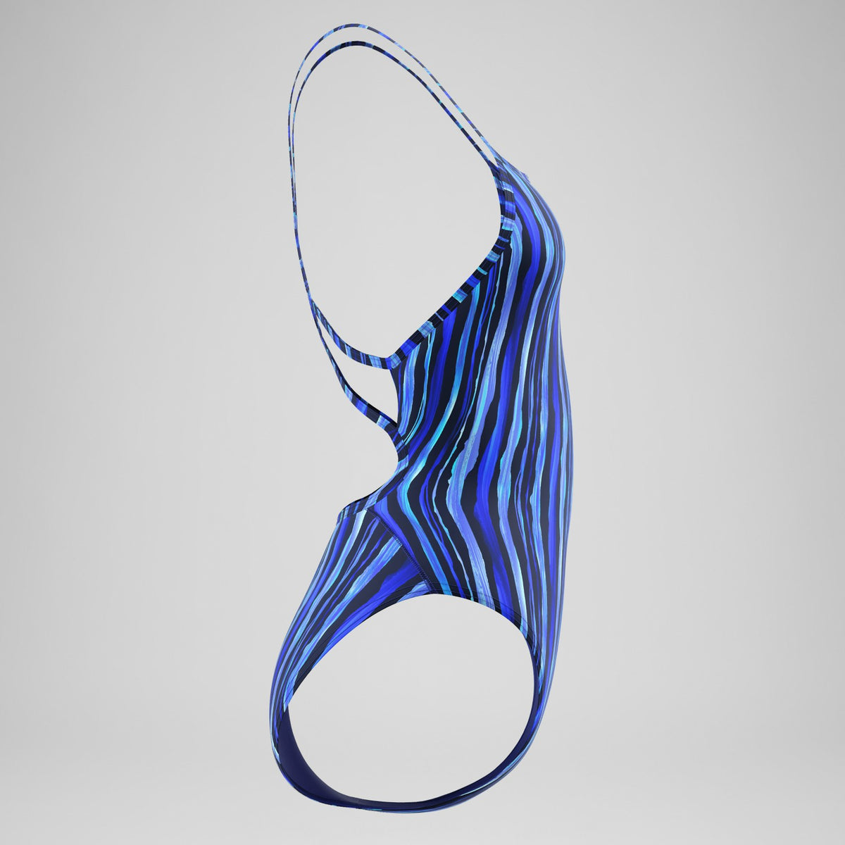 Speedo Club Training Printed Web Back Swimsuit Navy/Blue