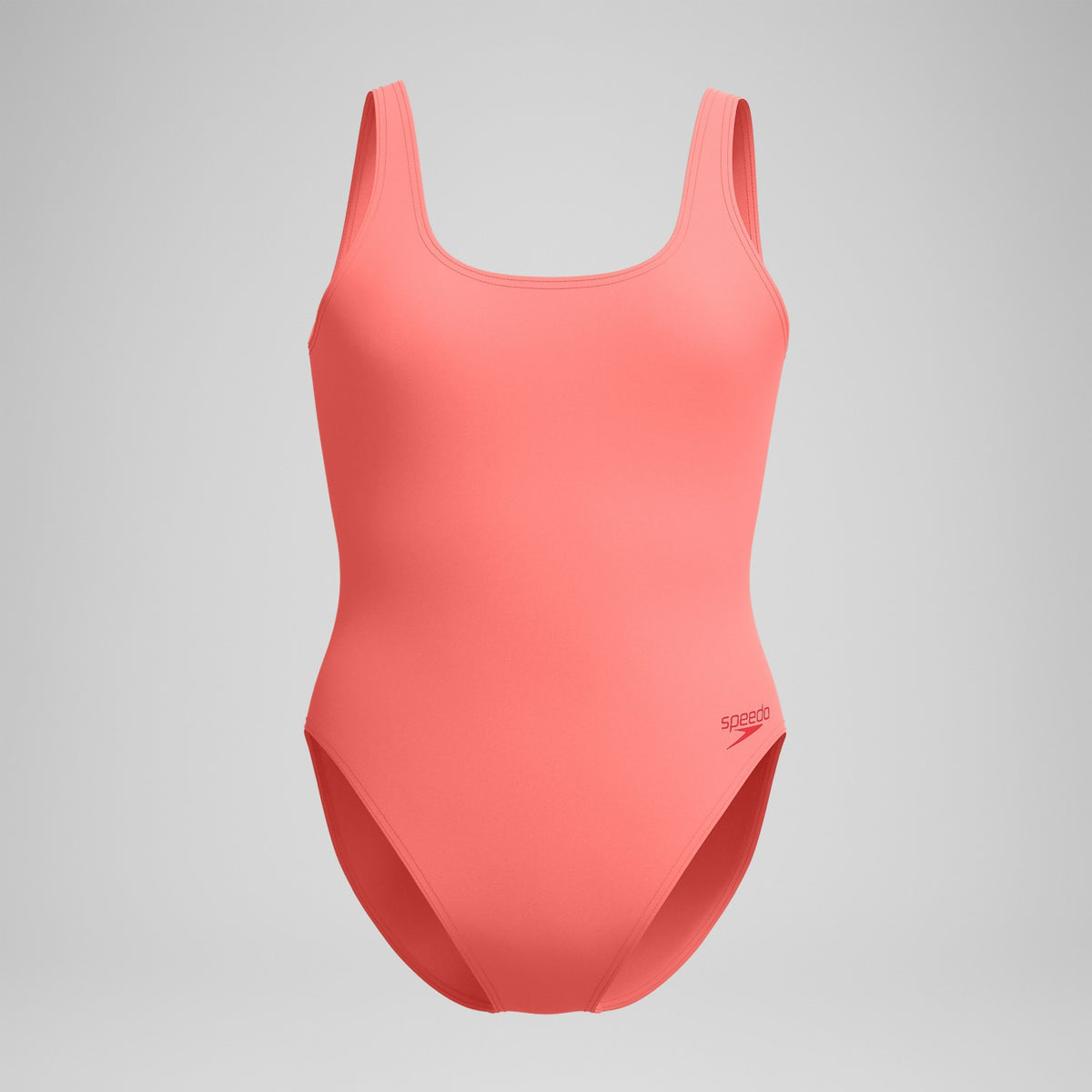 Speedo Textured Deep U-Back Swimsuit Coral