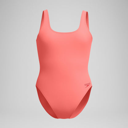 Speedo Textured Deep U-Back Swimsuit Coral