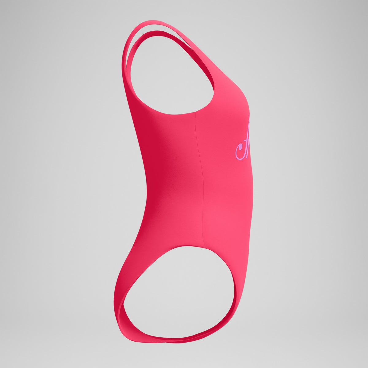 Speedo Logo Deep U-Back Swimsuit Pink