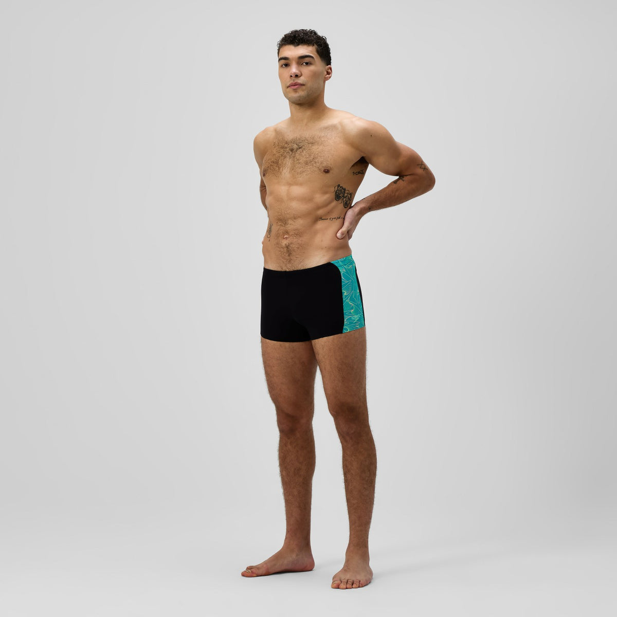 Speedo Hyperboom Panel Aquashorts Black/Turquoise