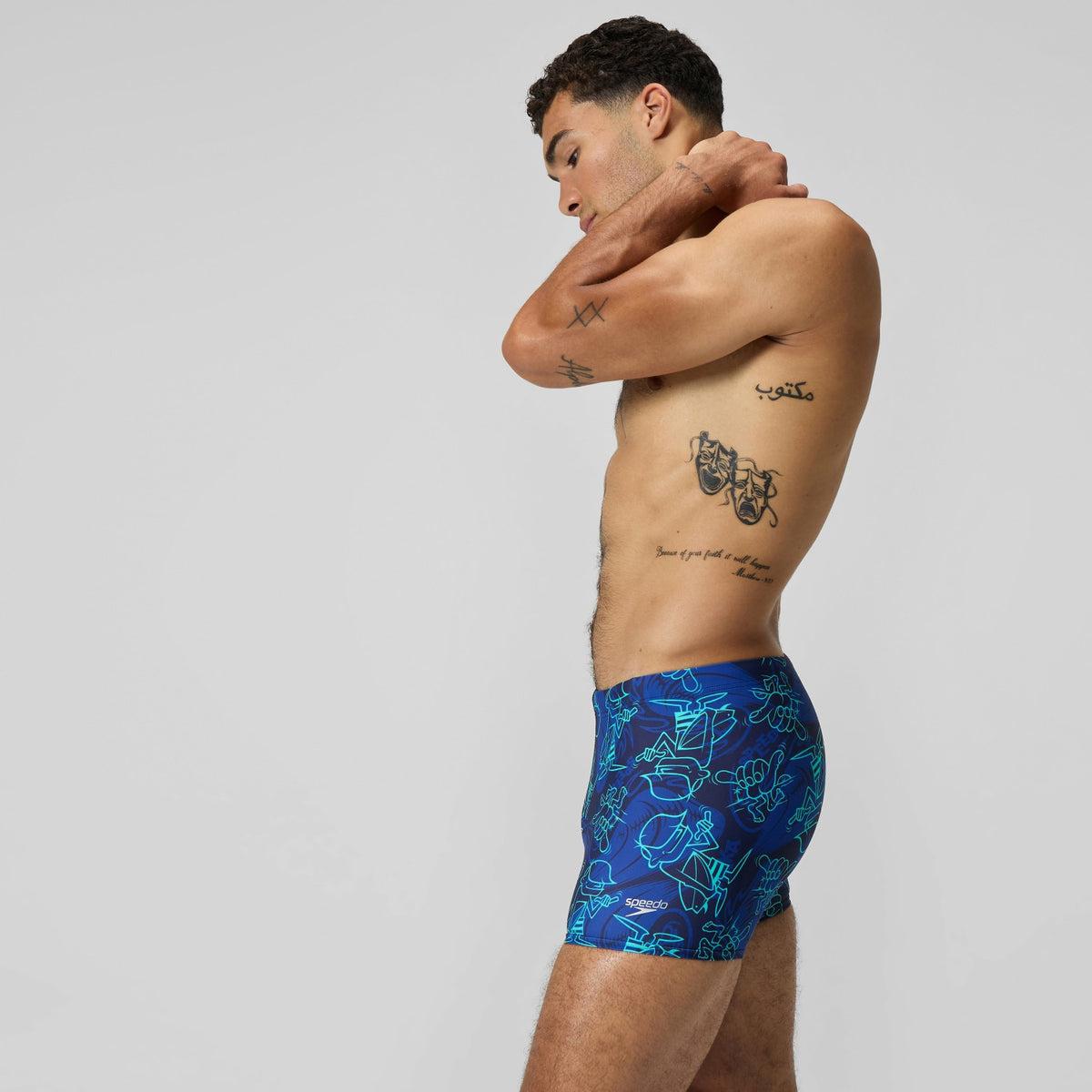 Speedo Printed Beachstar Aquashorts Blue