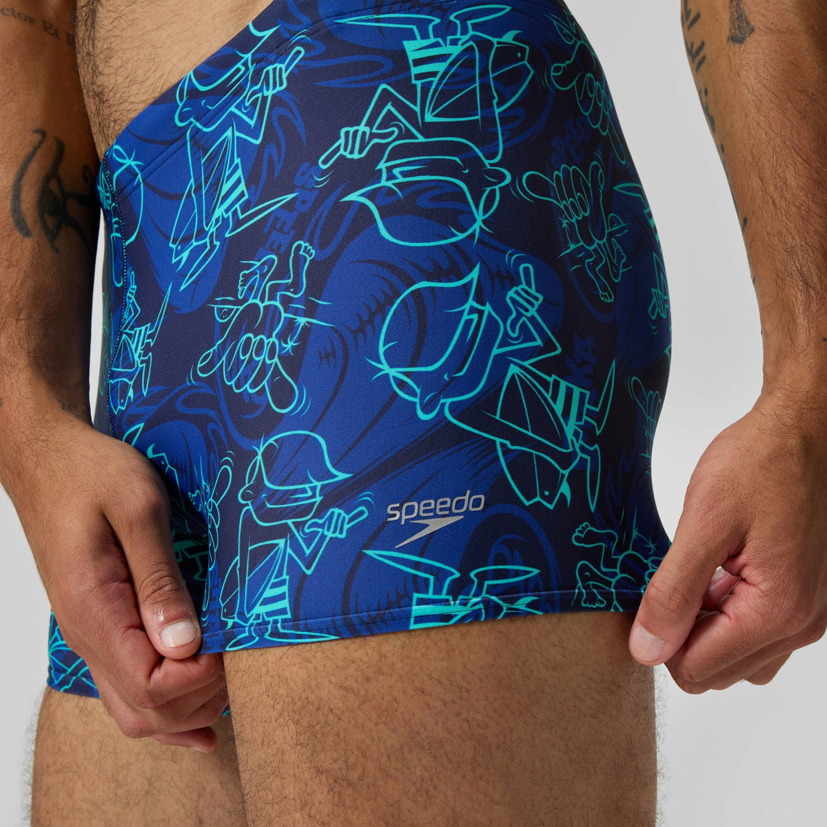 Speedo Printed Beachstar Aquashorts Blue