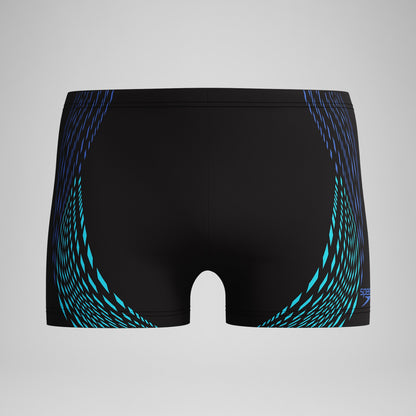 Speedo Duo Logo Print Aquashorts Black/Blue