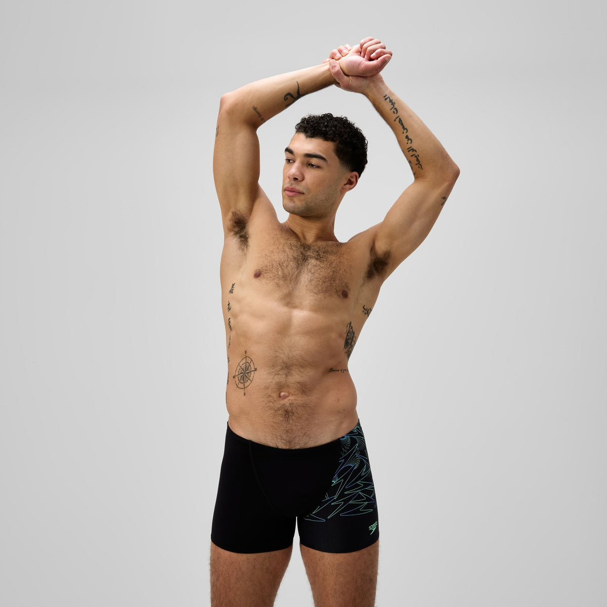 Speedo Hyperboom V-Cut Aquashorts Black/Green