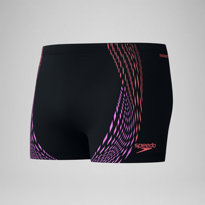 Speedo Duo Logo Print Aquashorts Black/Coral