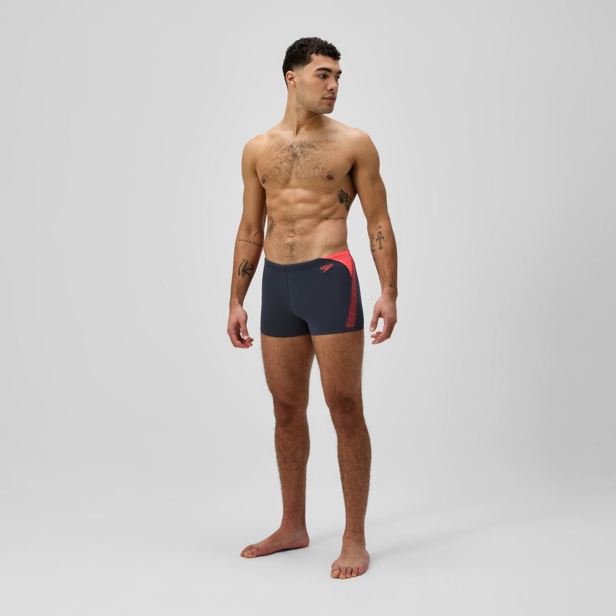 Speedo Hyperboom Splice Aquashorts Grey/Orange