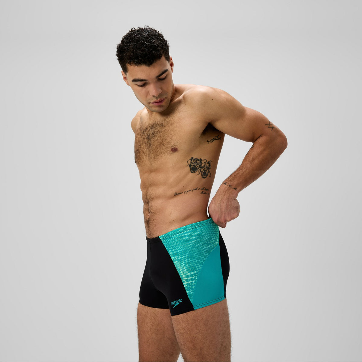 Speedo Endurance+ MAX Splice Aquashorts Black/Turquoise