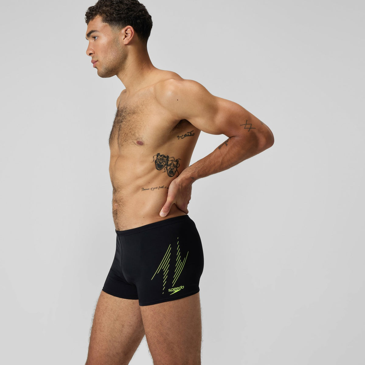 Speedo HyperBoom Placement Aquashorts Black/Yellow