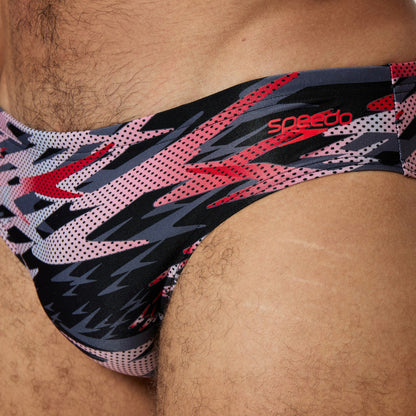 Speedo Hyperboom Printed Brief Black/Red