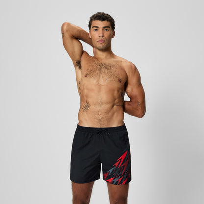 Speedo Medley Logo Swim Shorts Black/Red