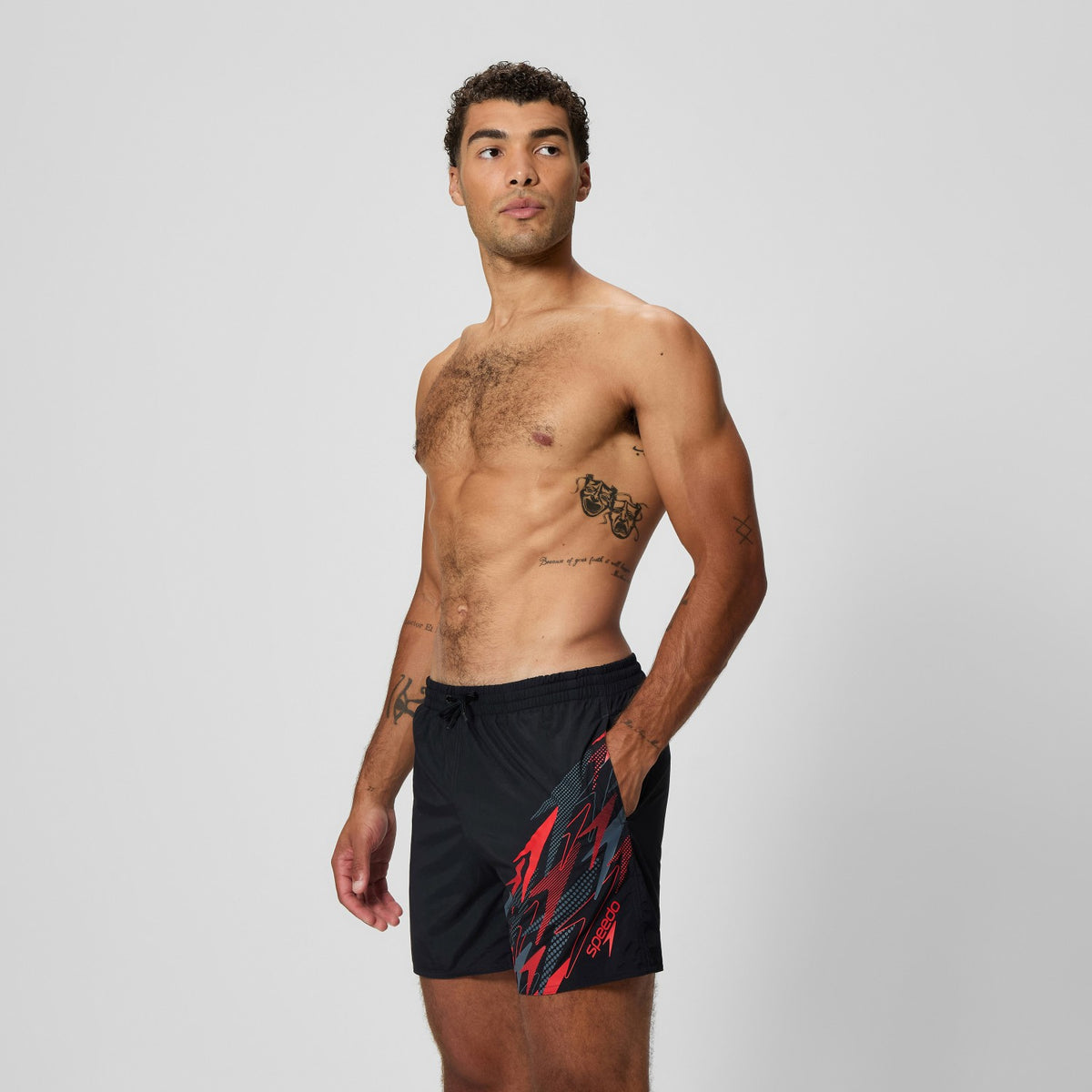 Speedo Medley Logo Swim Shorts Black/Red