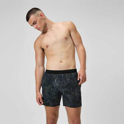 Speedo Print Volley Swim Shorts Black/Grey