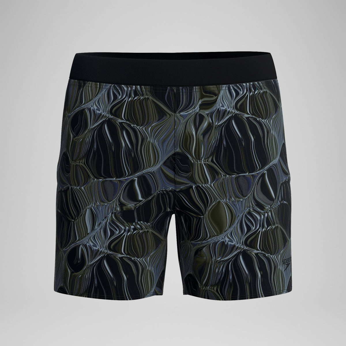 Speedo Print Volley Swim Shorts Black/Grey