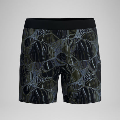Speedo Print Volley Swim Shorts Black/Grey