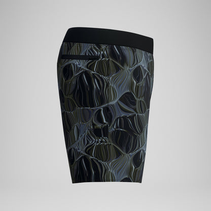 Speedo Print Volley Swim Shorts Black/Grey