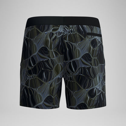 Speedo Print Volley Swim Shorts Black/Grey