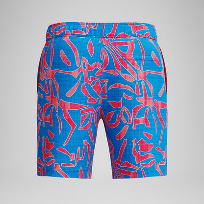 Speedo Redondo Edge Printed Swim Shorts Orange/Blue