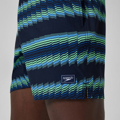 Speedo Redondo Edge Printed Swim Shorts Blue