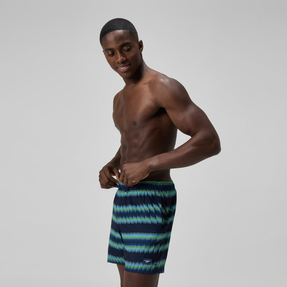 Speedo Redondo Edge Printed Swim Shorts Blue