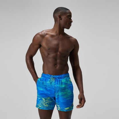 Speedo Redondo Edge Printed Swim Shorts Blue/Green