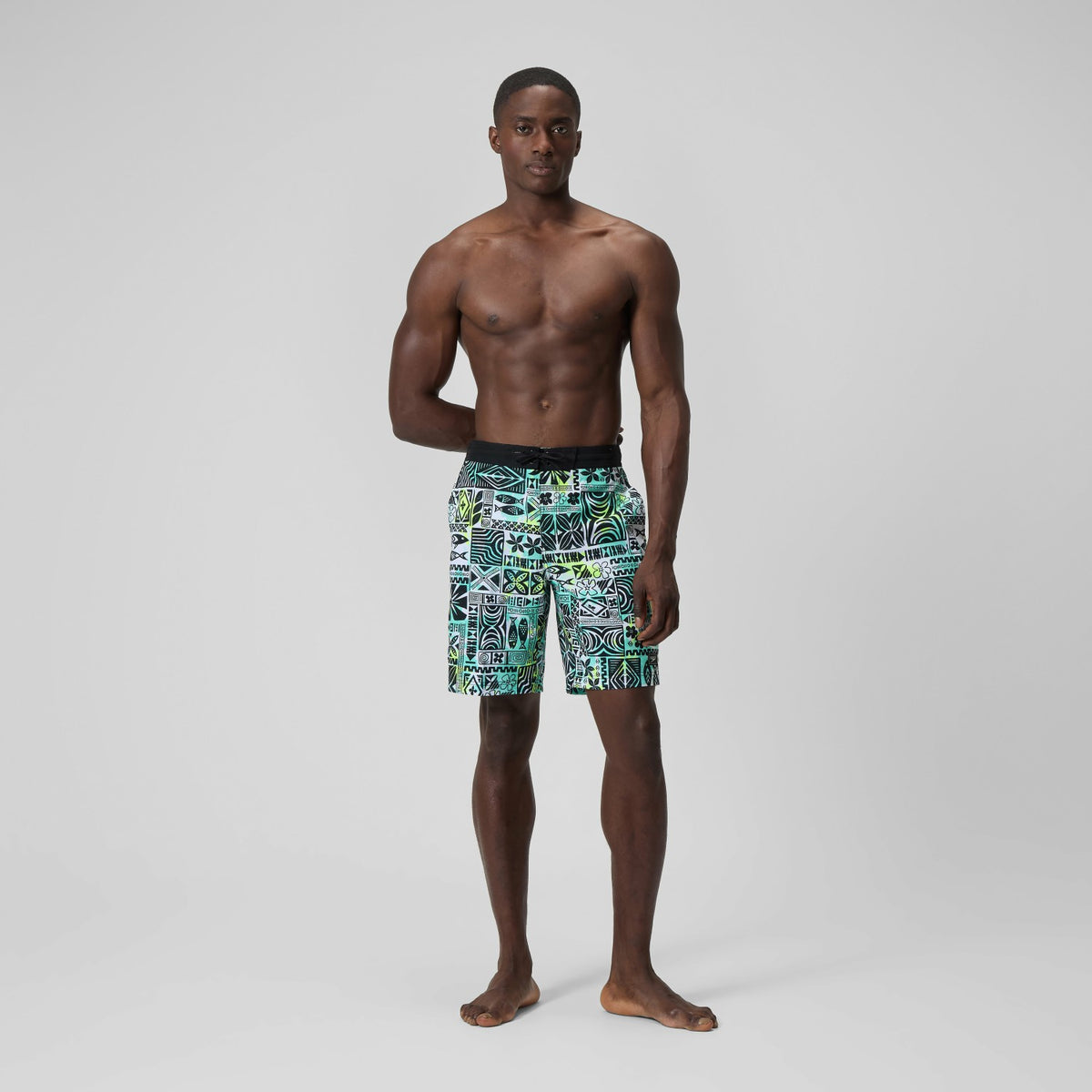 Speedo Printed Bondi Swim Shorts Black/White
