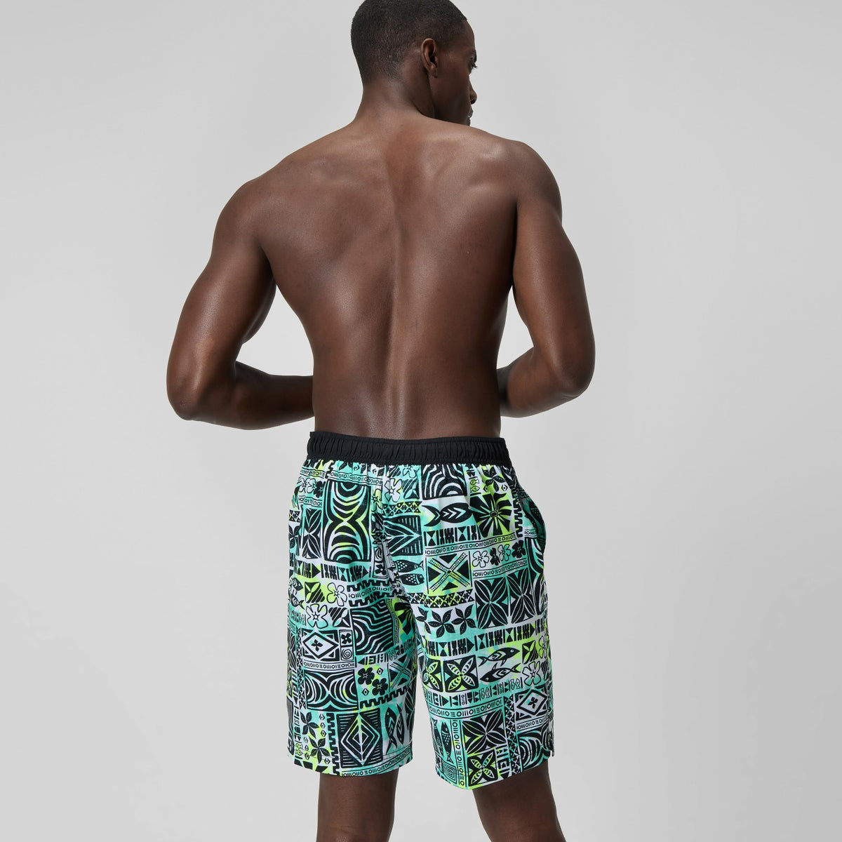 Speedo Printed Bondi Swim Shorts Black/White