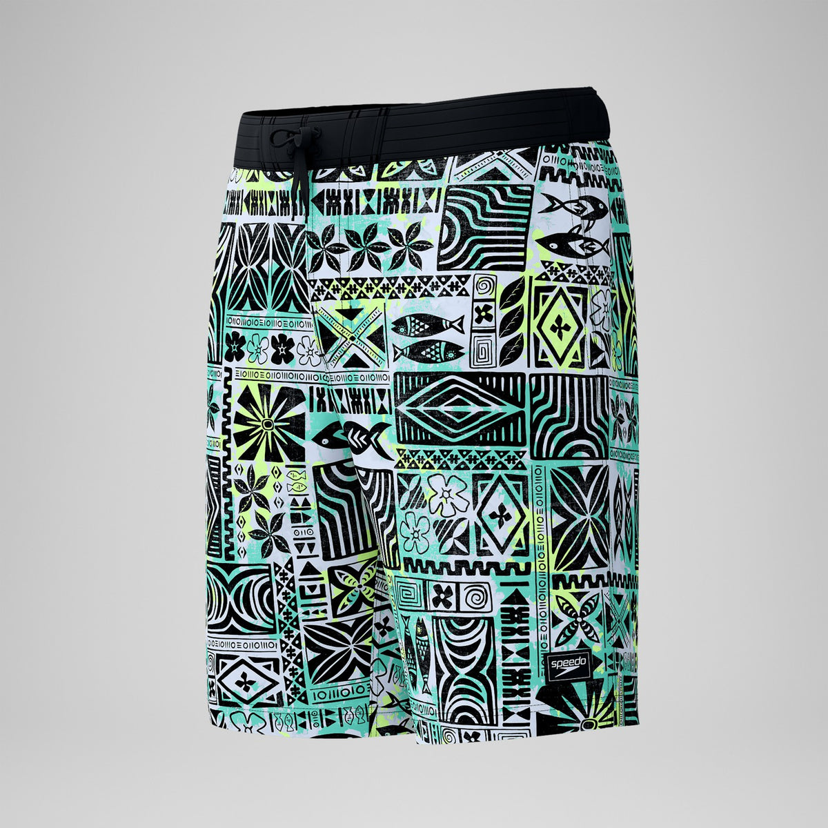 Speedo Printed Bondi Swim Shorts Black/White