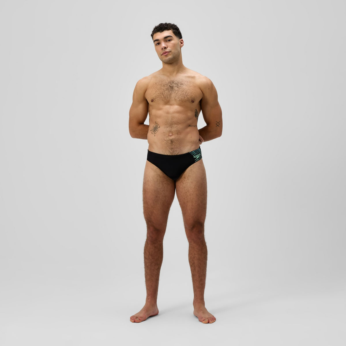 Speedo Medley Logo Brief Black/Green