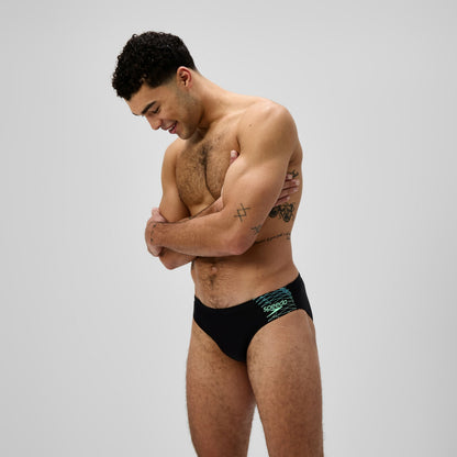 Speedo Medley Logo Brief Black/Green