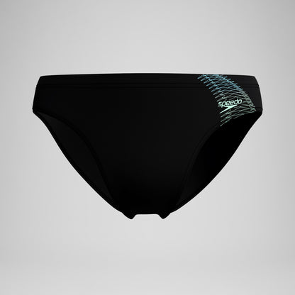 Speedo Medley Logo Brief Black/Green