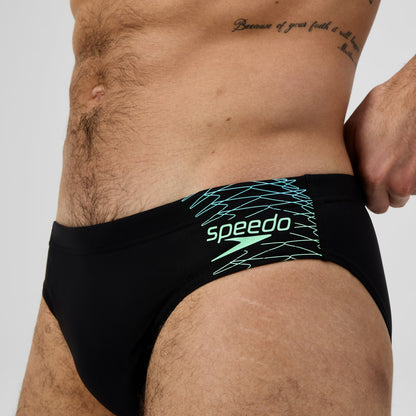 Speedo Medley Logo Brief Black/Green