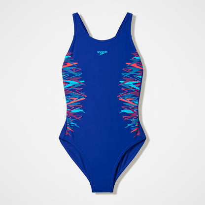 Speedo Girls Muscleback Swimsuit Blue