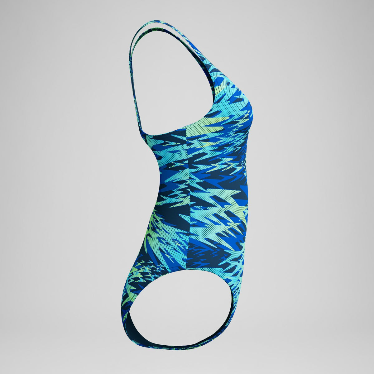 Speedo Hyperboom Printed Medalist Swimsuit Blue/Green